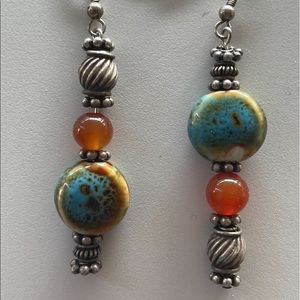 Handmade one of a kind exquisite ceramic beads and sterling components